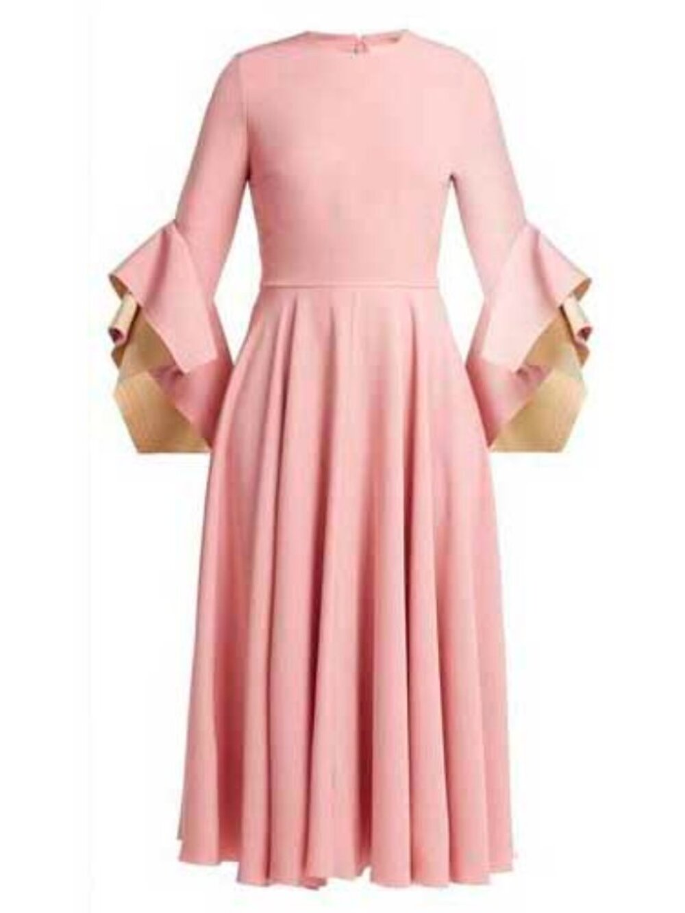 ROKSANDA Womens Flared Sleeve Ayres Dress Pale Pink Midi